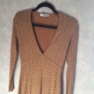Gold Knit Dress from Zara